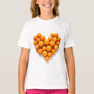 T-shirt Coeur orange