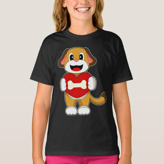 T-shirt Coeur os de chien (Devant)