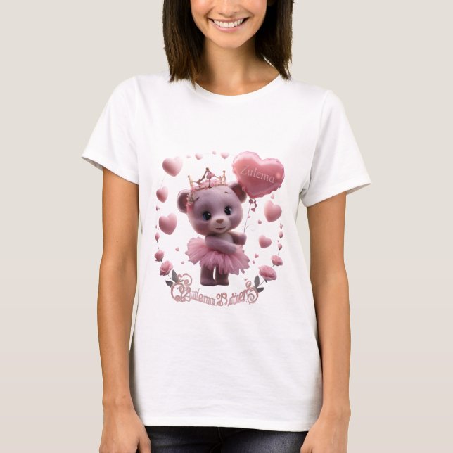 T-shirt Coeur ours mignon (Devant)