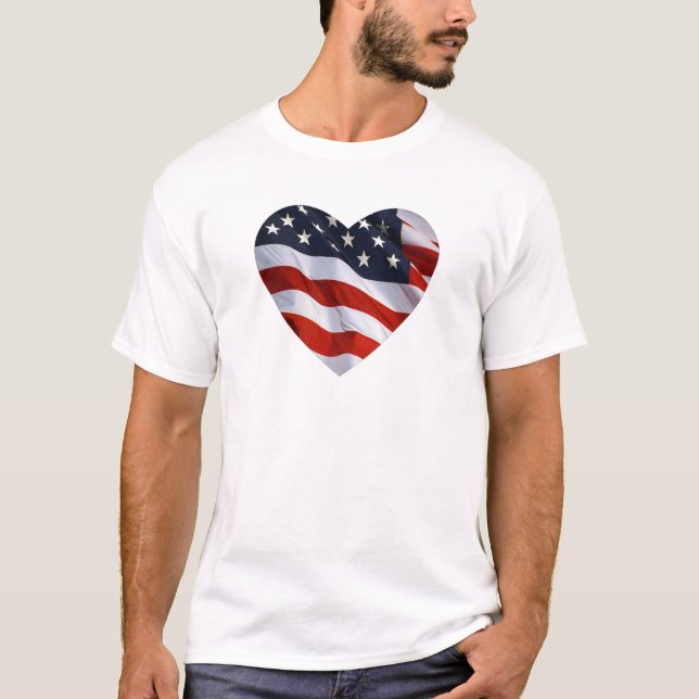 T-shirt Coeur patriotique (Devant)