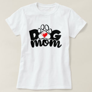 T-shirt Coeur Paw Maman Chien