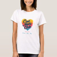 Cœur personnalisé "Cool Moms Club"
