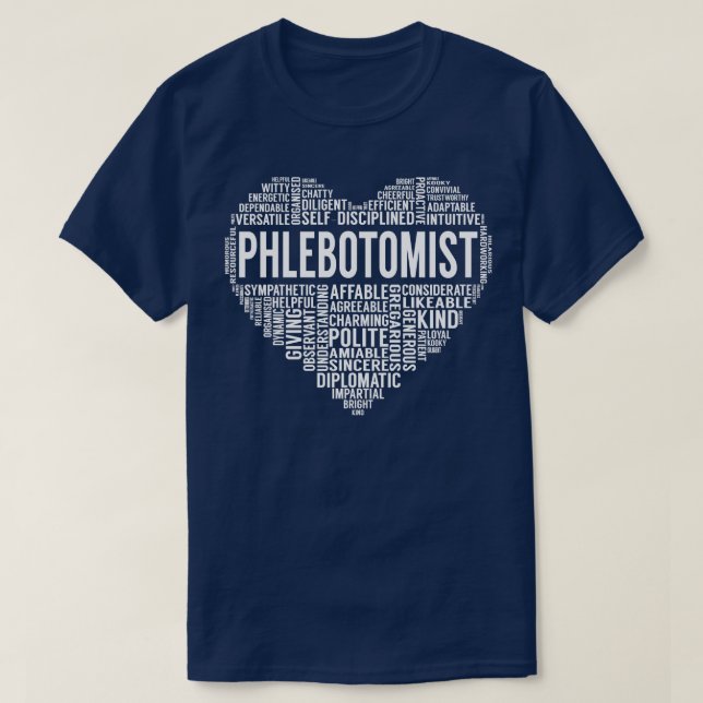 T-shirt Coeur phlébotomiste (Design devant)