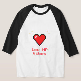 T-shirt Coeur Pixel Vibes HP basse - Chemise Gamer