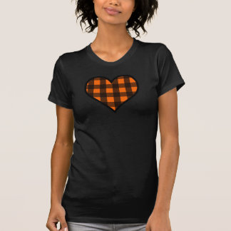 T-shirt Coeur plaid de Buffalo orange et noir