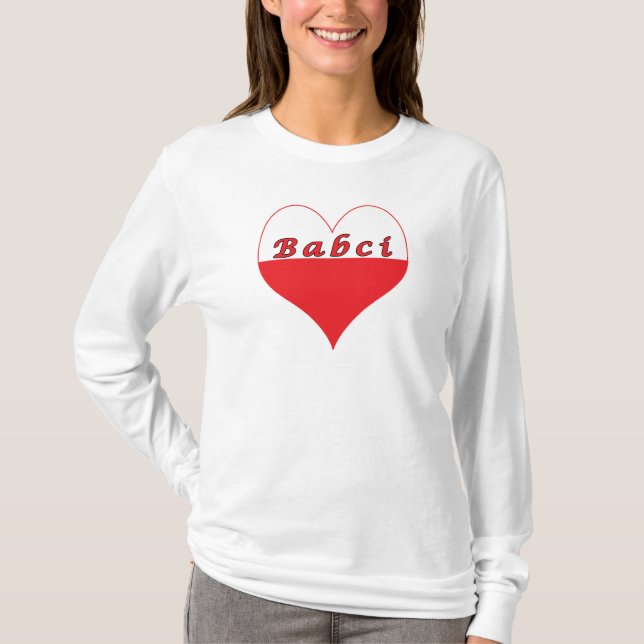 T-shirt Coeur polonais de Babci (Devant)