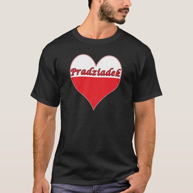 T-shirt Coeur polonais de Pradziadek (Devant)