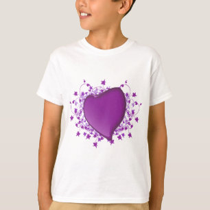 T-shirt Coeur pourpre