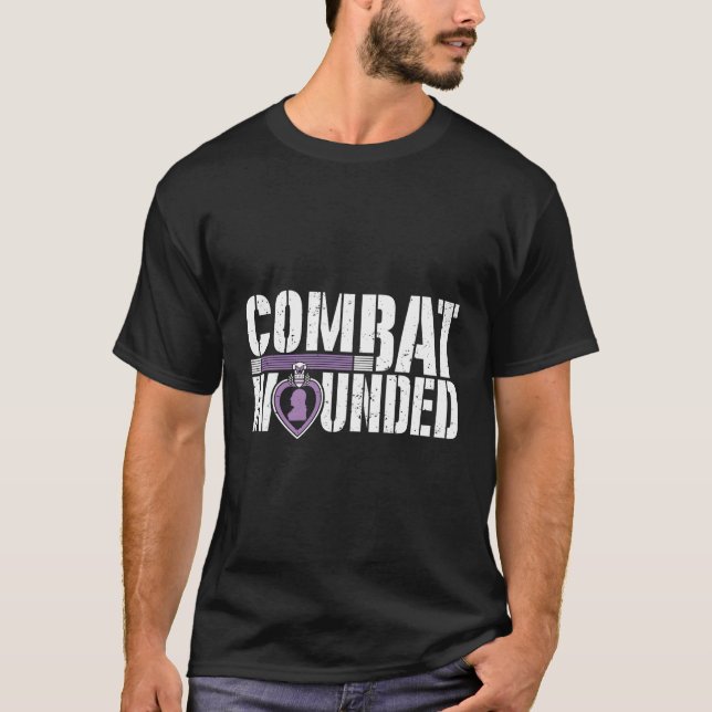 T-shirt Coeur pourpre Militaire Vétéran Chemise Combat Ble (Devant)