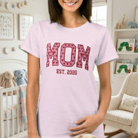 Cœur qui rougit Maman Est Année Conception de lett