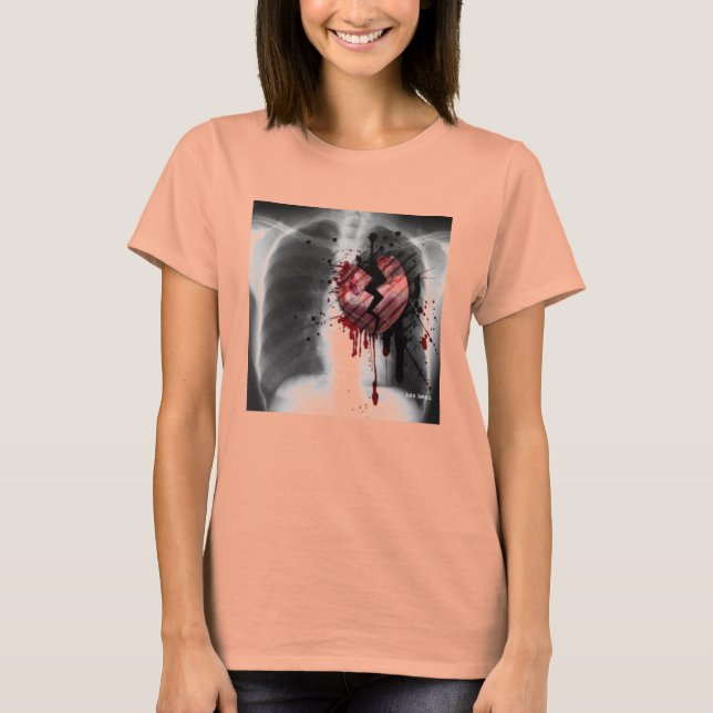 T-shirt coeur qui saigne par Lola B... (Devant)