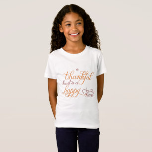 T-Shirt coeur reconnaissant est un coeur heureux action de