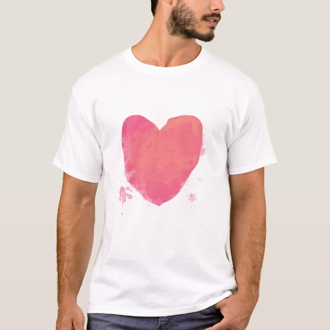 T-shirt Coeur rose (Devant)
