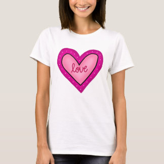 T-shirt Coeur rose