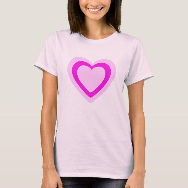 T-SHIRT COEUR ROSE (Devant)
