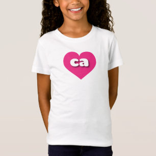 T-Shirt Coeur rose chaud Californie - J'aime ca