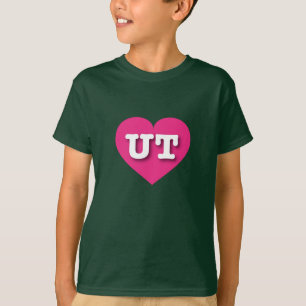 T-shirt Coeur rose chaud Utah - J'aime UT