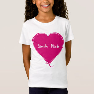 T-Shirt Cœur rose 'Esprits simples' Conception d'affection