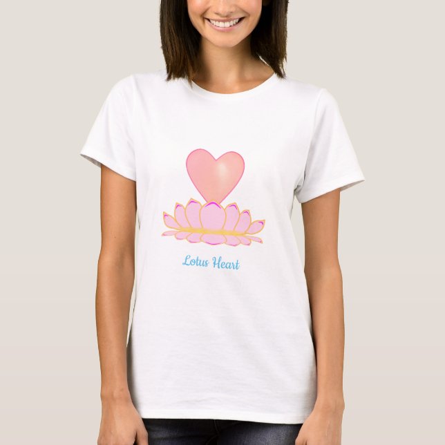 T-shirt Coeur rose Lotus (Devant)