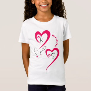 T-Shirt Cœur Rose Minimal Amour