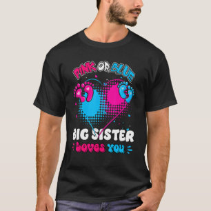 T-shirt Coeur Rose Ou Bleu Big Brother Aime Vous Douche Ge