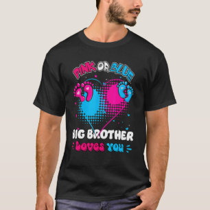 T-shirt Coeur Rose Ou Bleu Big Brother Aime Vous Douche Ge
