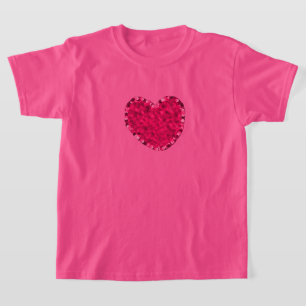 T-shirt Coeur rose pour filles