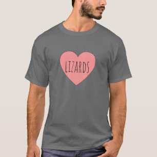 T-shirt Coeur rose Valentine Reptile Soins Animaux Filles
