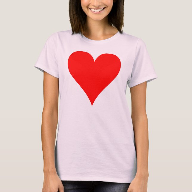 T-shirt coeur rouge (Devant)