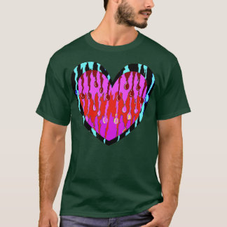 T-shirt coeur rouge amour graffiti cool art 1
