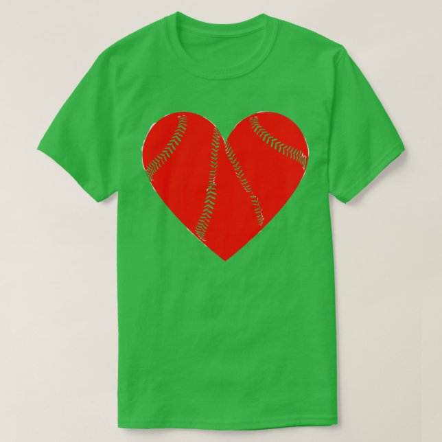 T-shirt coeur rouge baseball (Design devant)