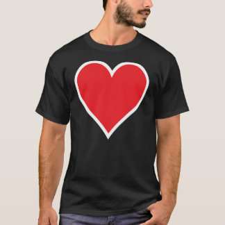 T-shirt Coeur rouge de CMYK avec le tee - shirt blanc de
