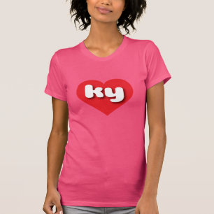 T-shirt Coeur rouge du Kentucky - J'aime ky