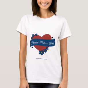T-shirt Cœur Rouge Joyeuse Fête des Mères