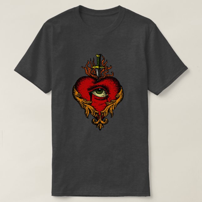 T-shirt coeur sacré (Design devant)