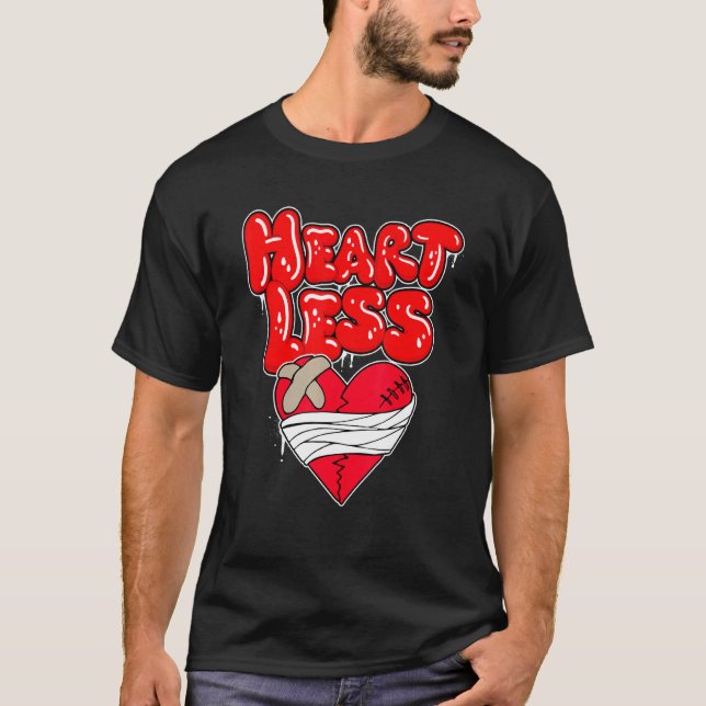 T-shirt Coeur sans coeur brisé Pas d'amour Hip hop rétro 1 (Devant)