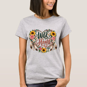T-shirt Cœur Sauvage Floral