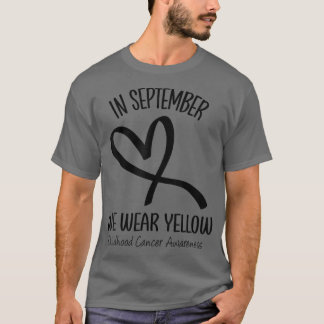 T-shirt Coeur Septembre Nous Portons Jaune Cancer de l'Enf