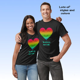 T-shirt Coeur sourire couleurs arc-en-ciel