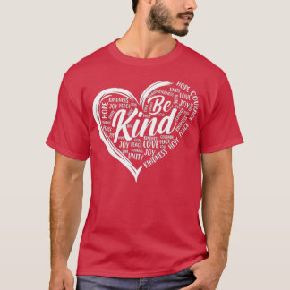 T-shirt Coeur Soyez Gentil Répandu Douceur Anti-Intimidati