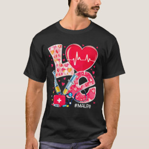 T-shirt Coeur Stethoscope Love Valentines Assistan Médical