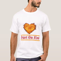 Coeur sur le feu Word Art Design
