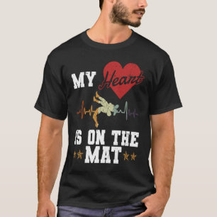 T-shirt Cœur sur le tapis Sport de lutte libre Lutte