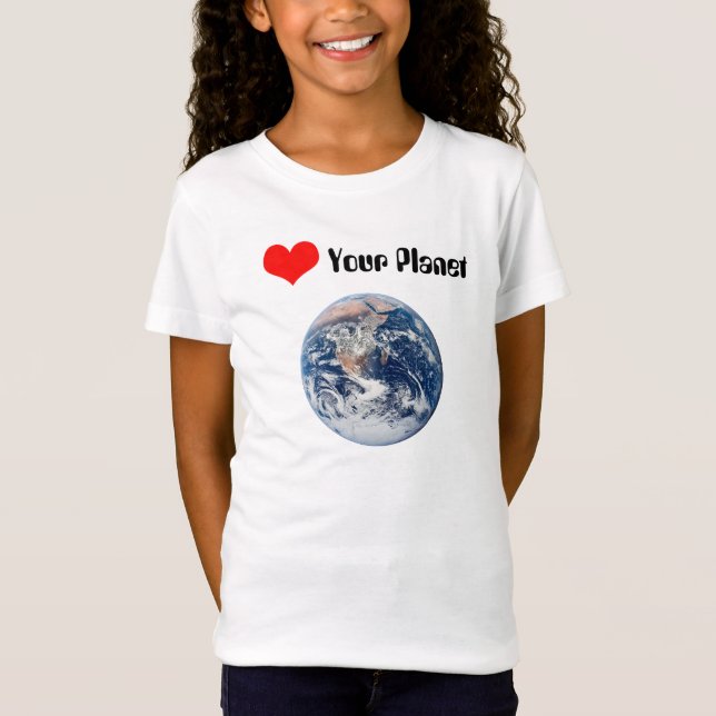 T-Shirt Coeur ta planète ! SYMBOLE Alien DE LA PAIX (Devant)