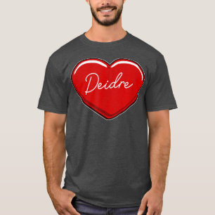 T-shirt Coeur tiré à la main DeidrePrénom Coeurs I Love De