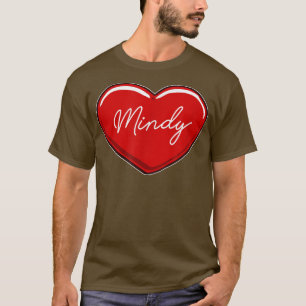 T-shirt Coeur tiré à la main MindyPrénom Coeurs I Love Min