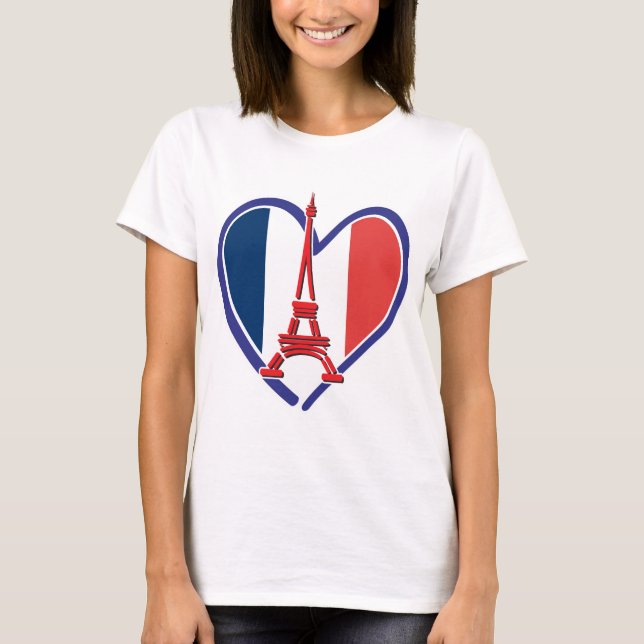 T-shirt Coeur Tour Eiffel (Devant)