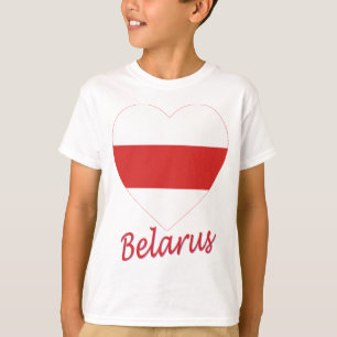 T-shirt Coeur (traditionnel) de drapeau du Belarus