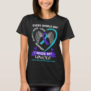 T-shirt Coeur Turquoise pourpre Miss Mon oncle Suicide Sen