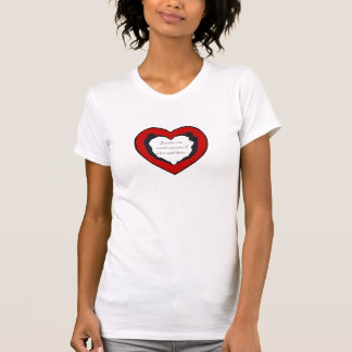 T-shirt Coeur vertical d'expression